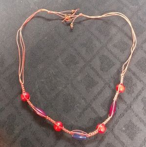 Handwoven Double Wrap Wood Bracelet/Necklace